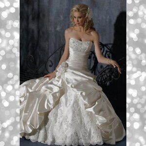 Maggie Sottero Satin Ballgown Wedding Gown A3365 Ambrosia